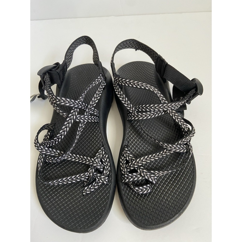 Chaco Classic Women's Sz 8 Black And White Athletic Summer Hiking Water Sandals